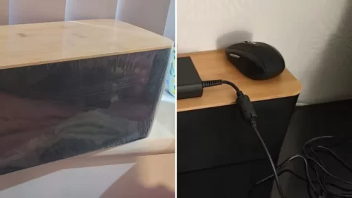 Wooden Cable Storage Box for Home Office