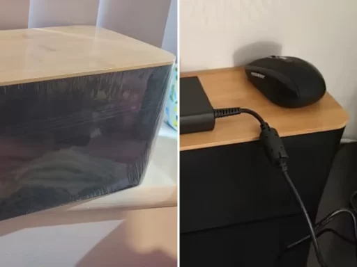 Wooden Cable Storage Box for Home Office