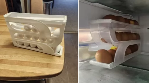 automatic egg roller organizer rack for kitchen storage