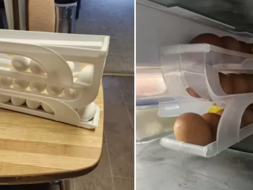 automatic egg roller organizer rack for kitchen storage