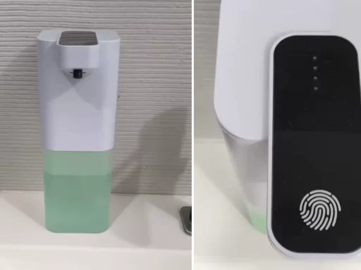 automatic liquid soap dispenser with an infrared sensor