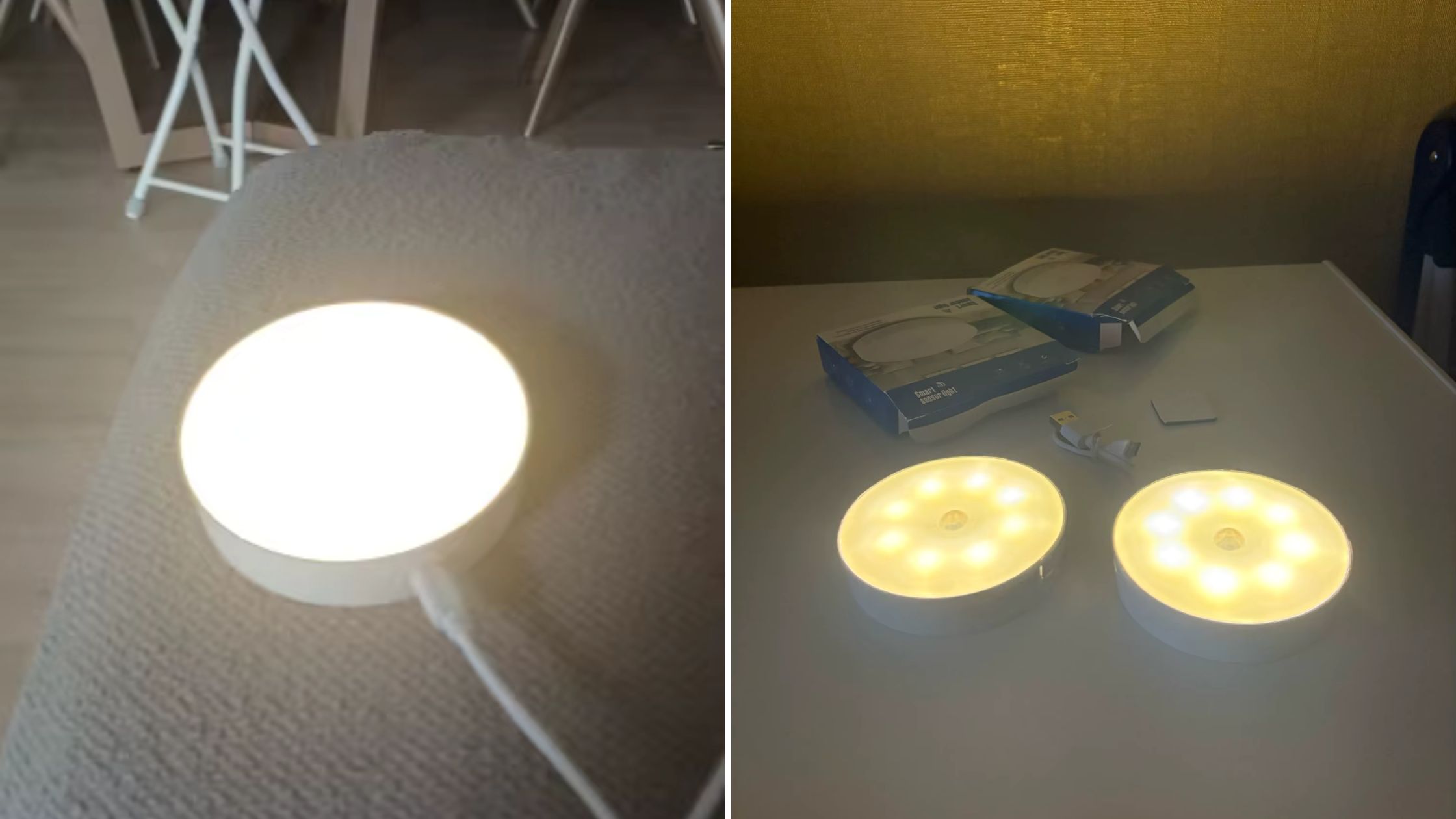 usb rechargeable led night light with motion sensor