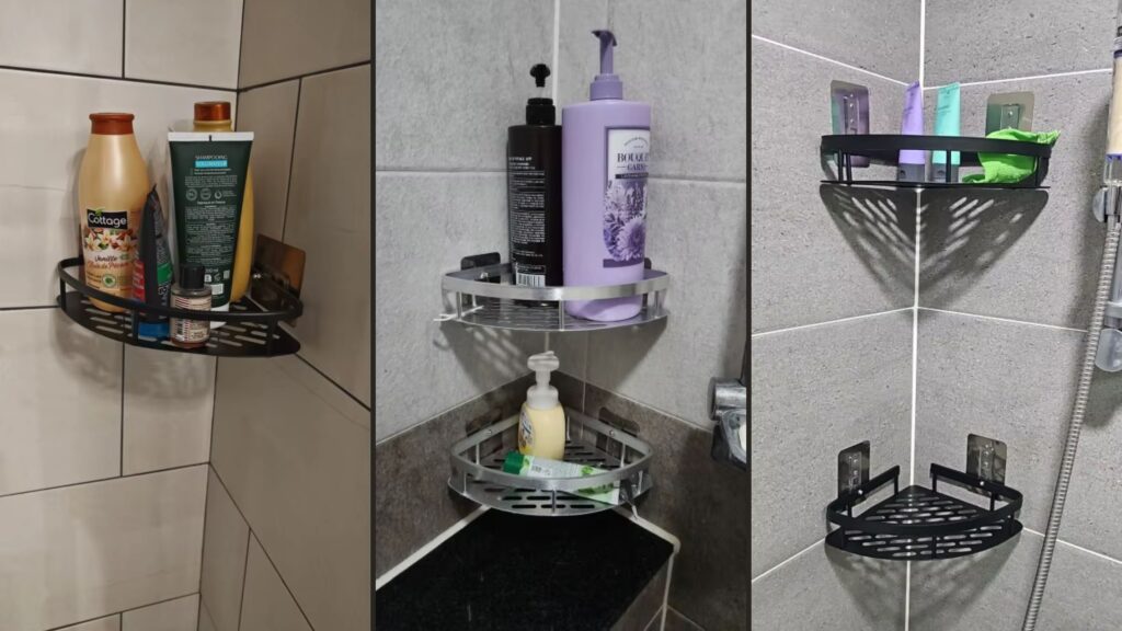 No-Drill Bathroom Organizer
