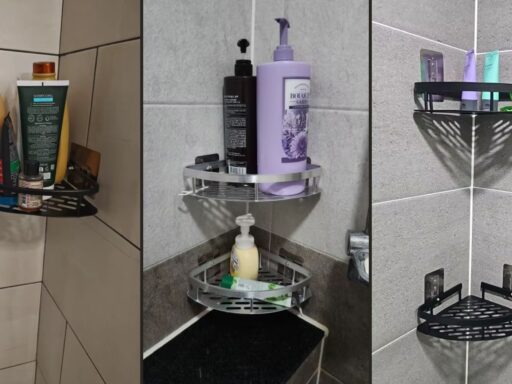 No-Drill Bathroom Organizer