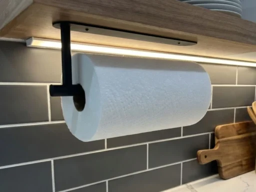 Bollove paper towel holder for kitchen countertop