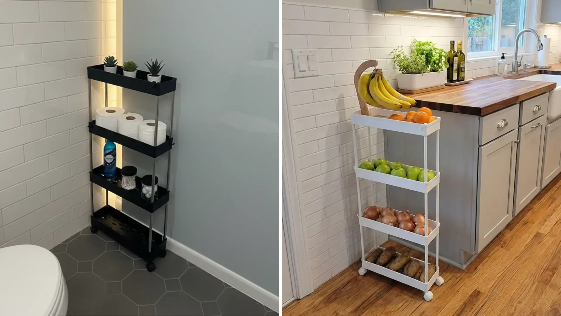 SPACEKEEPER Slim Rolling Storage Cart