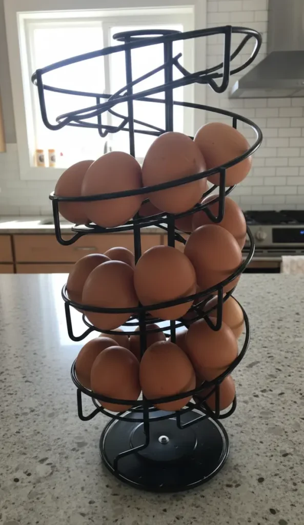 egg rack dispenser storage for kitchen