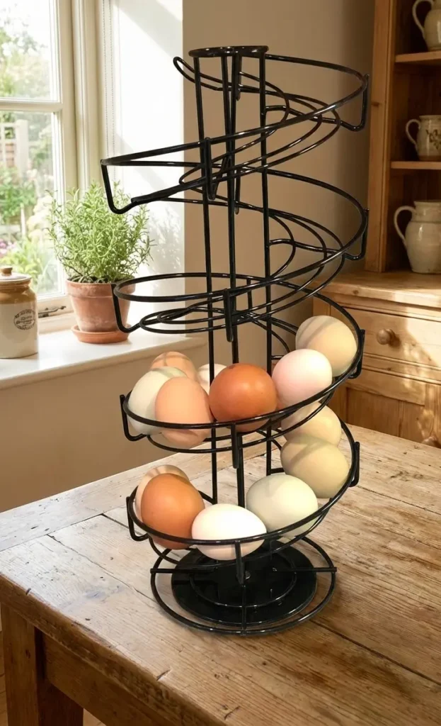 toplife egg storage rack easy dispense