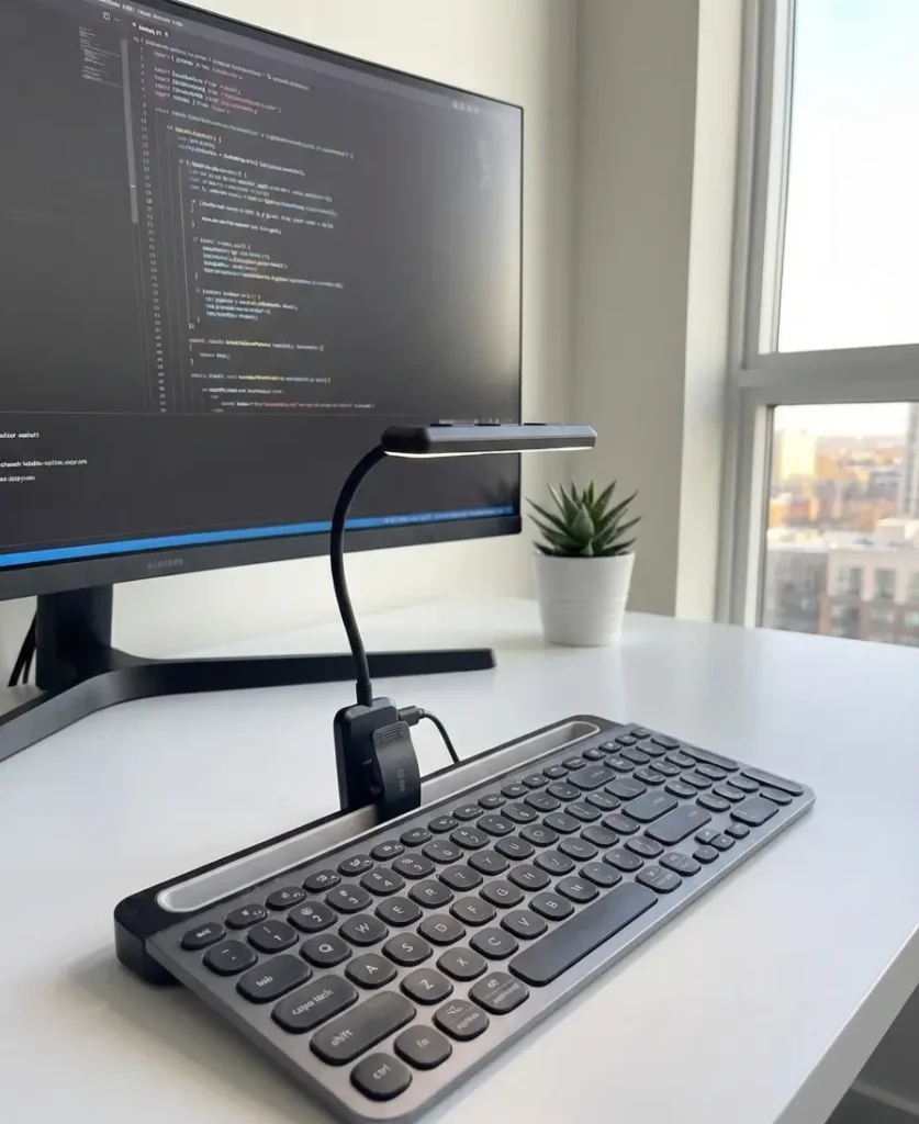 Gritin book light 1200mAh battery with USB-C rechargeable charging port