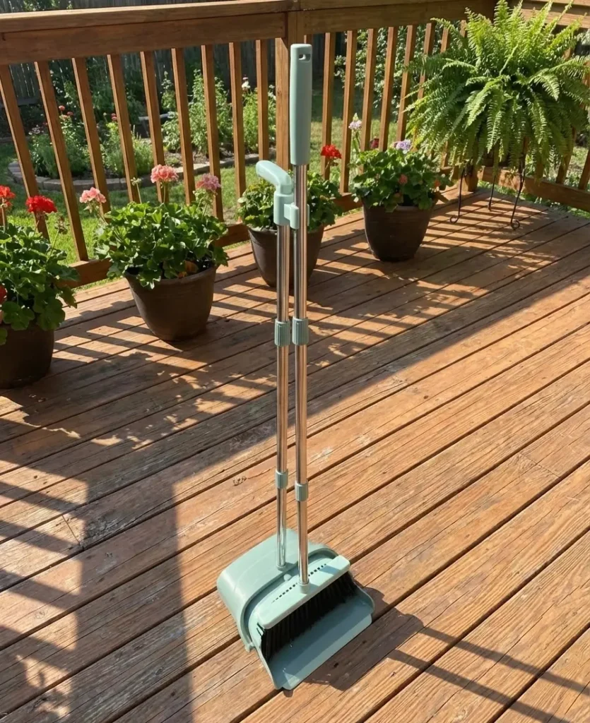 kelamayi broom dustpan set in gray and orange color