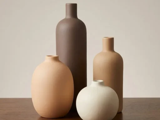 modern ceramic vase set for living room decor