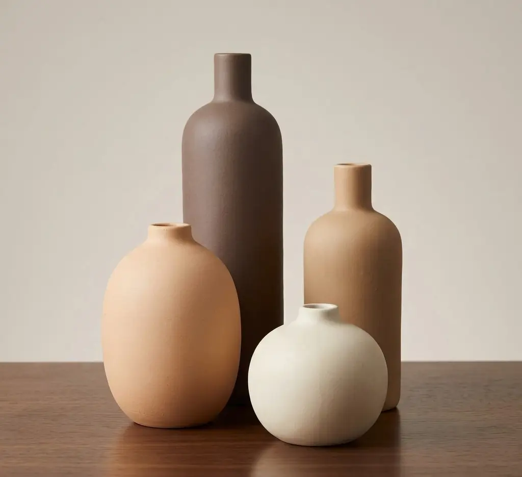 modern ceramic vase set for living room decor