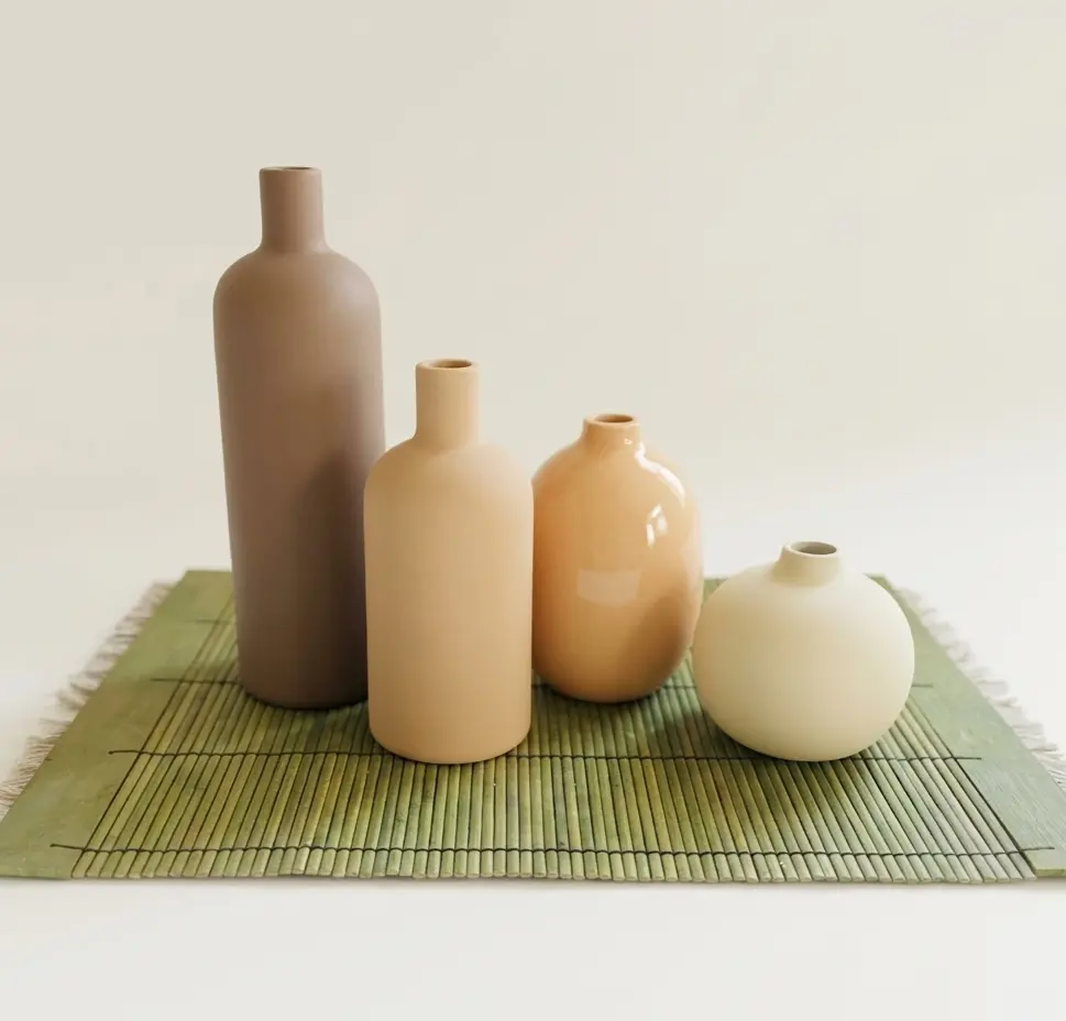 neutral color decorative vases for home decor